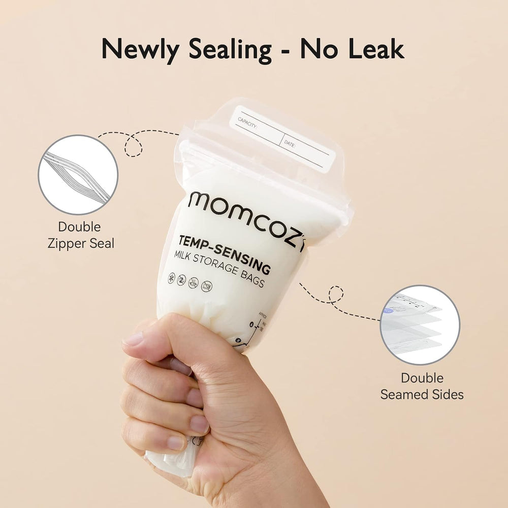 Momcozy indicador de temperatura en la bolsa, guía rápida para alimentar