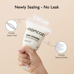 Momcozy indicador de temperatura en la bolsa, guía rápida para alimentar