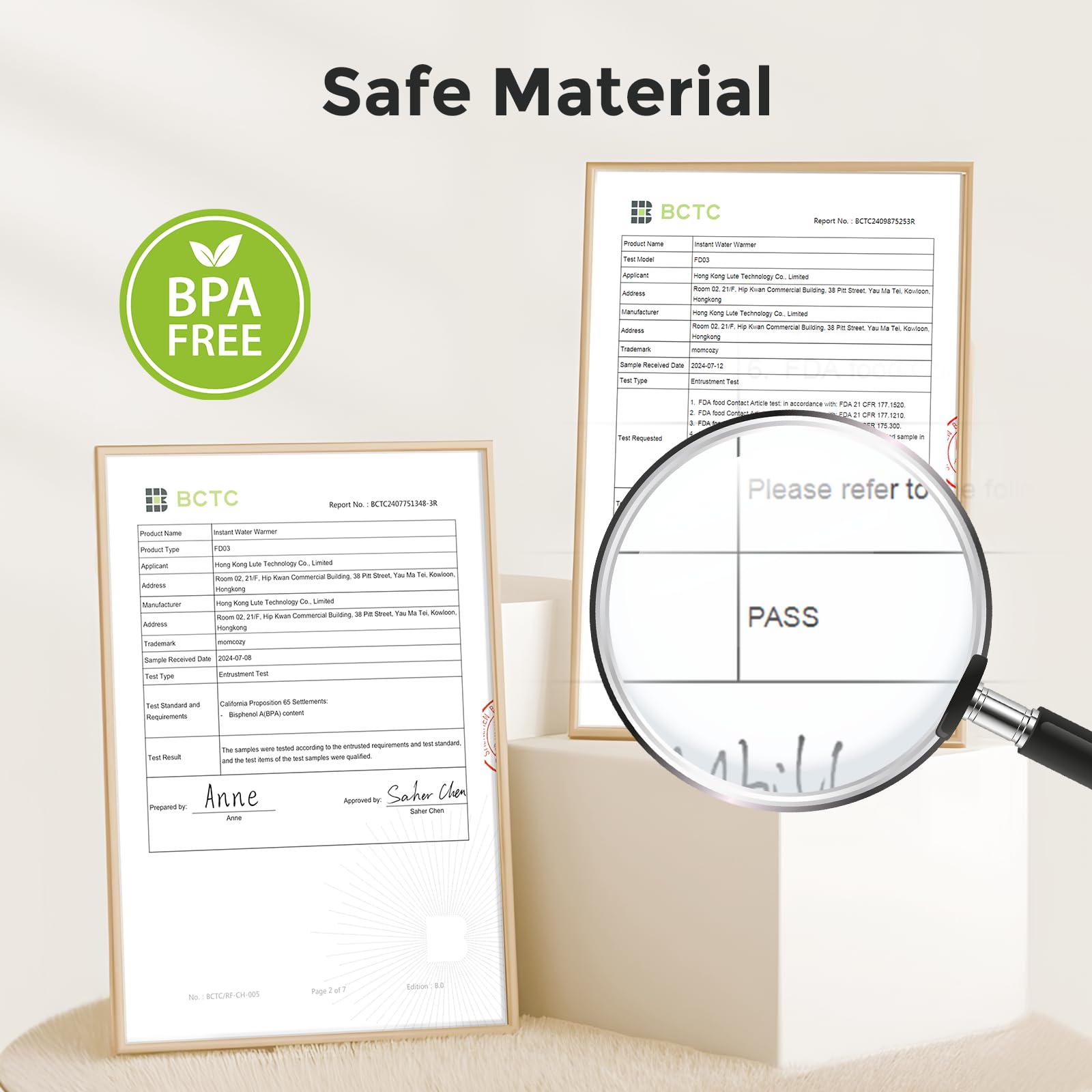 Momcozy etiqueta de material food-grade y libre de BPA para seguridad