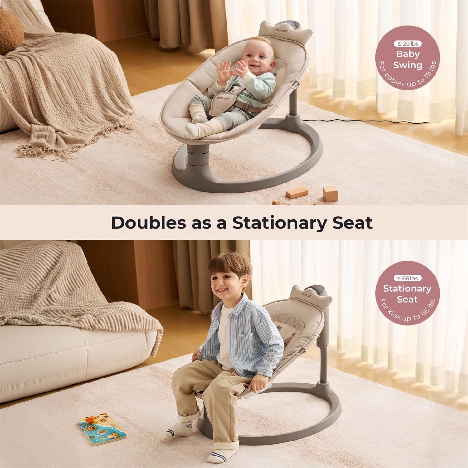 Momcozy panel de control elevado para ajustes fáciles sin agacharse
