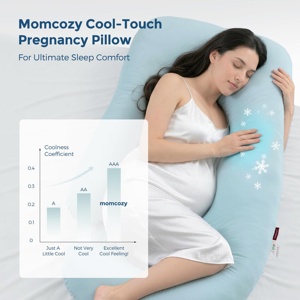 Momcozy primer plano de la funda cooling que mejora la frescura