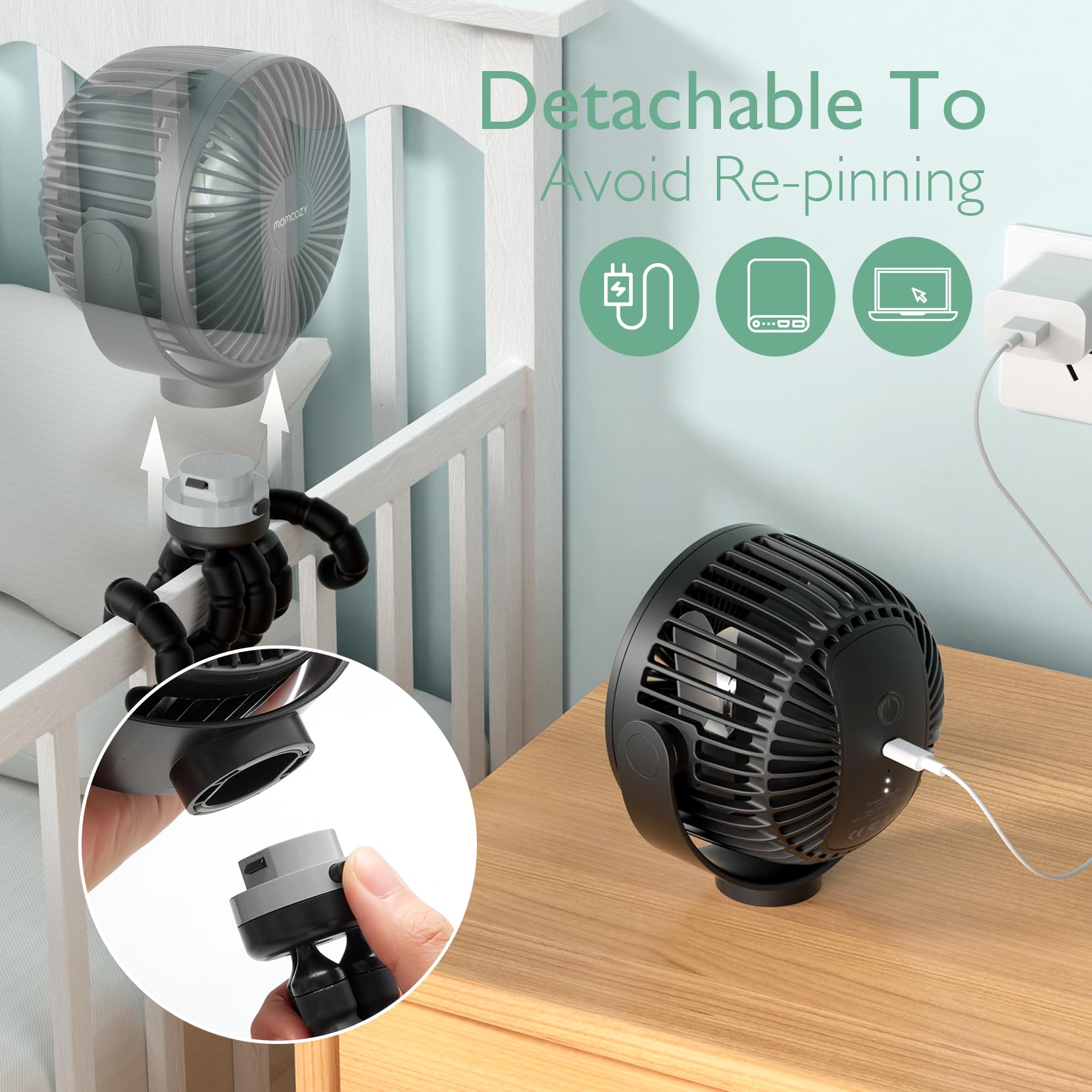 Momcozy materiales de silicona y metal muestran durabilidad y agarre firme