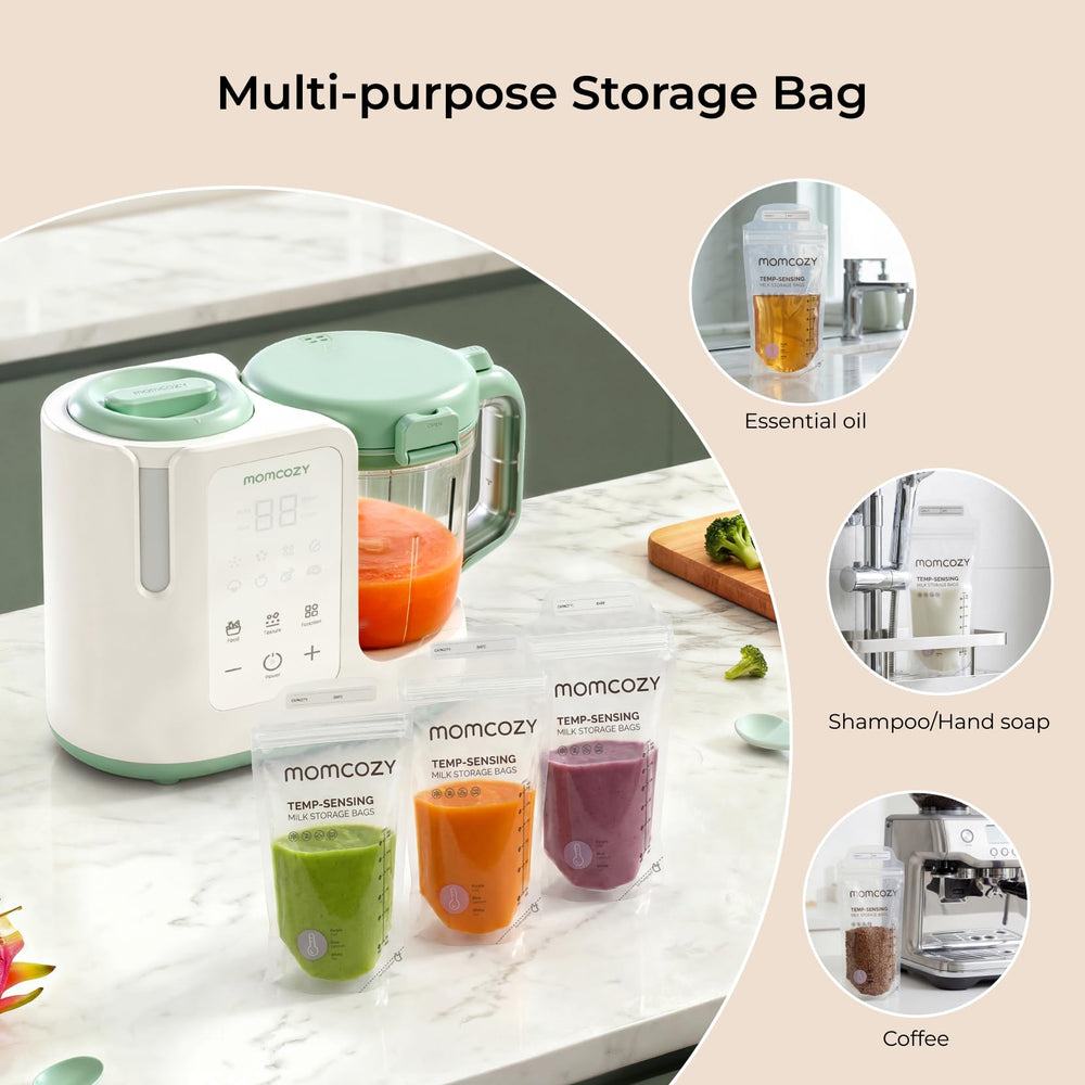 Momcozy grosor y textura del material, durabilidad para congelar