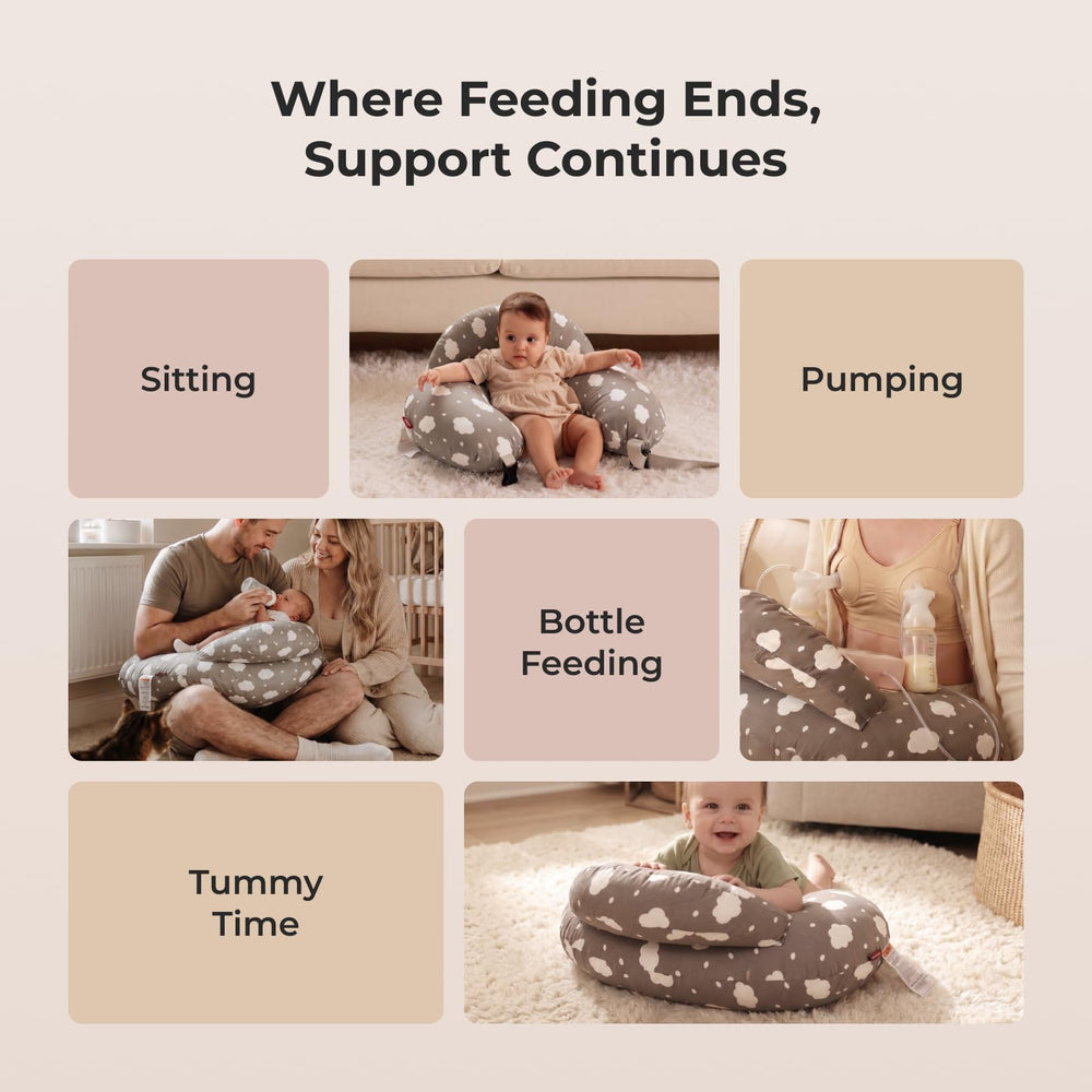 Momcozy uso en tummy time para fortalecer cuello y control