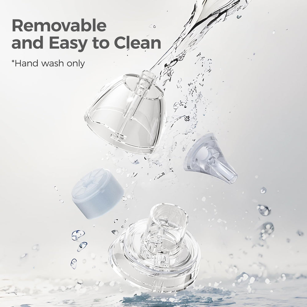 Momcozy padre usando el aspirador con bebé en ambiente tranquilo