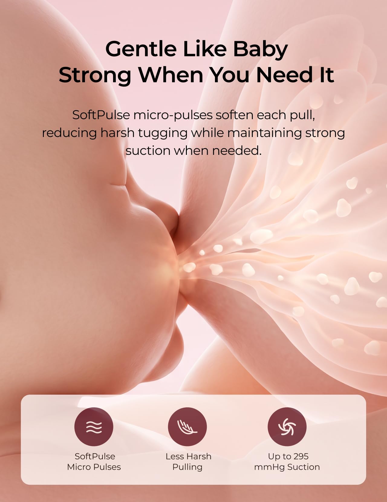Momcozy Wellness 1 controlado por app Momcozy en smartphone, personalización fácil