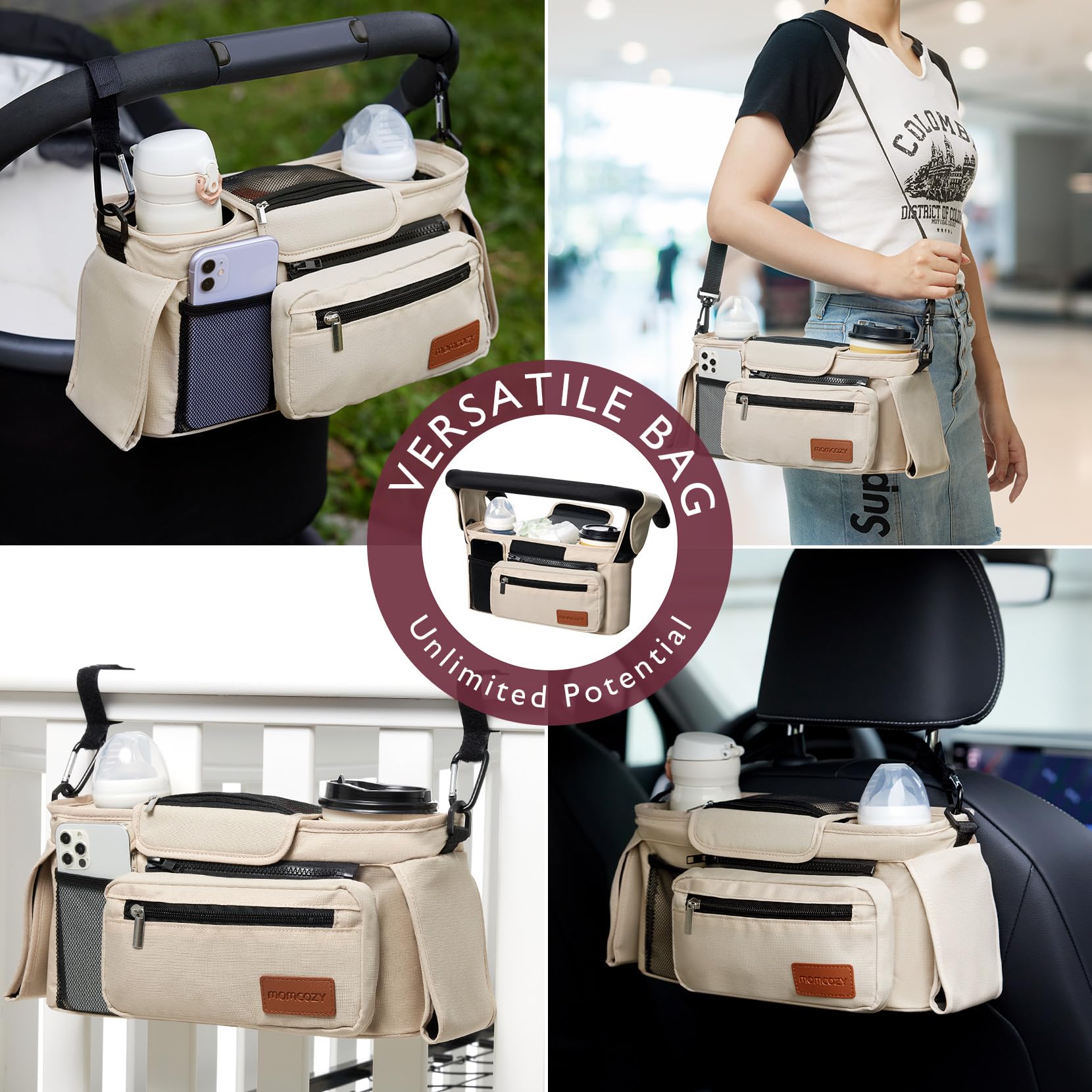 Momcozy bolsillo wristlet desmontable para llevar lo imprescindible