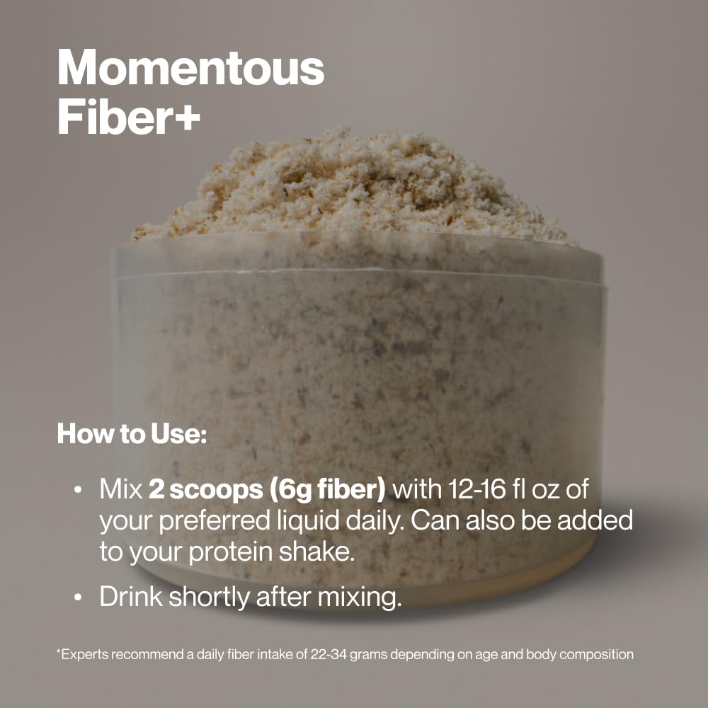 Momentous Fiber+ añadido a una receta en cocina, sin sabor para uso versátil
