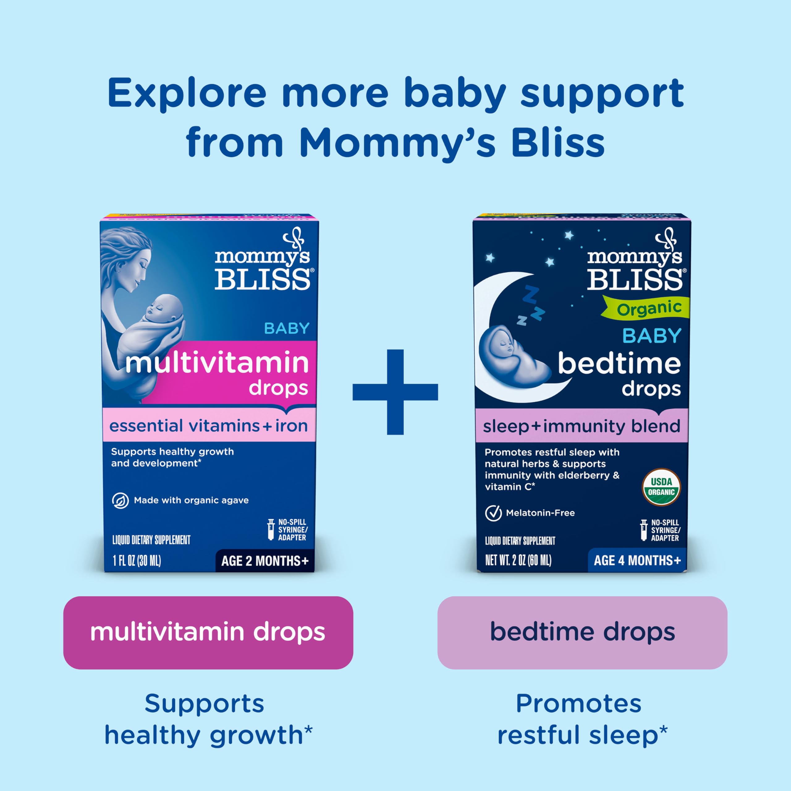 Mommy's Bliss etiqueta con ingredientes y recomendaciones de conservación