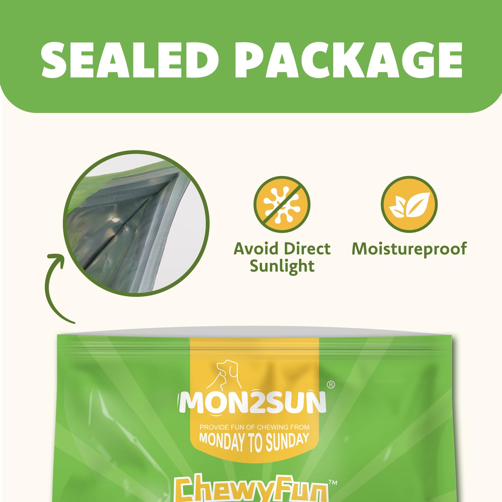 MON2SUN etiqueta con ingredientes claros y sin aditivos dañinos