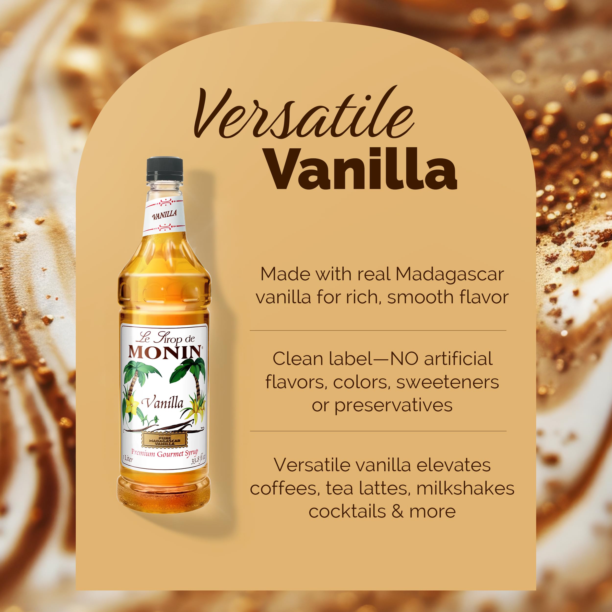 Monin botella con bomba dosificadora para porciones precisas y menos desperdicio