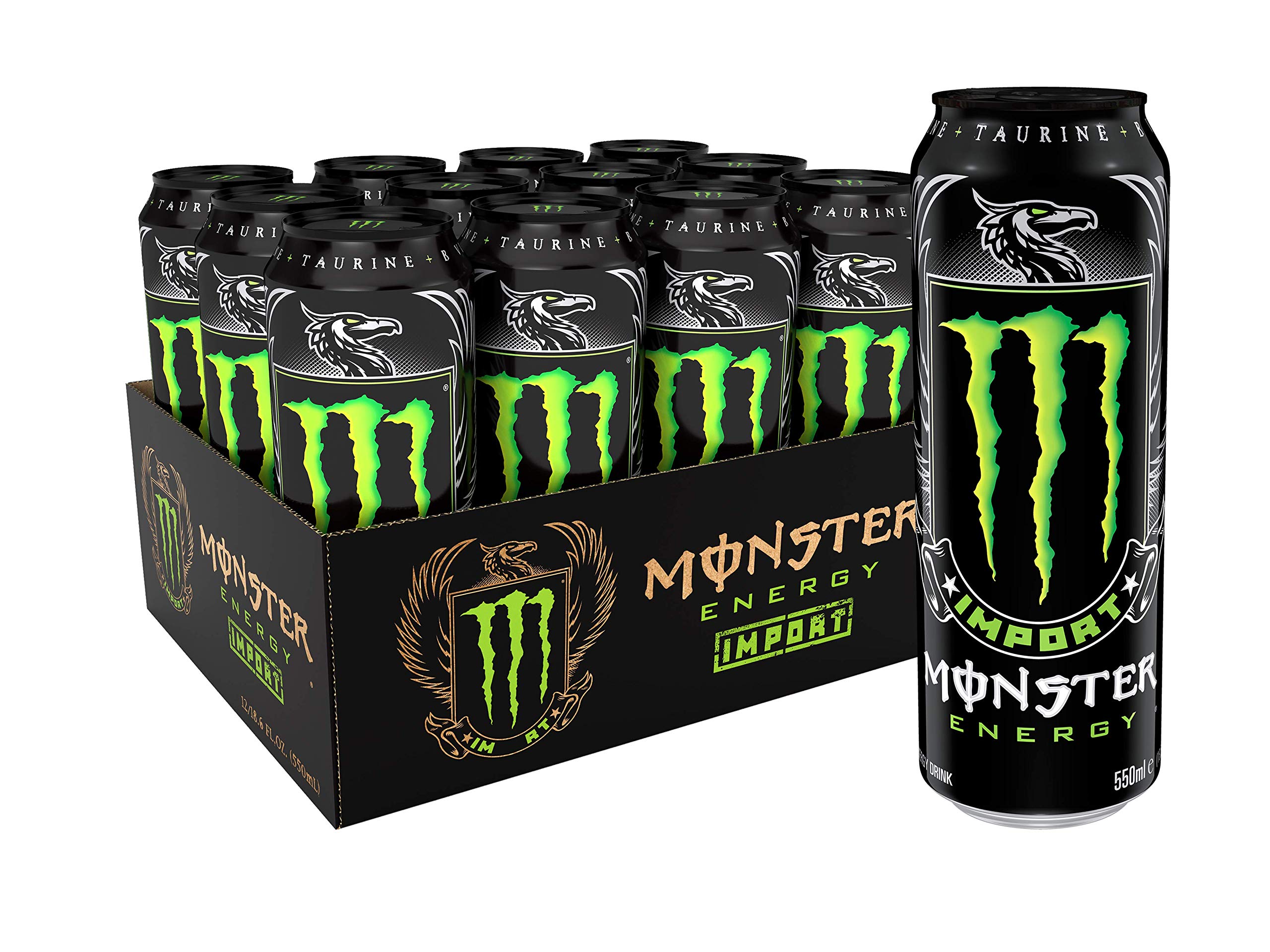 Monster lata frontal 18.6 oz mostrando diseño resellable y conveniencia