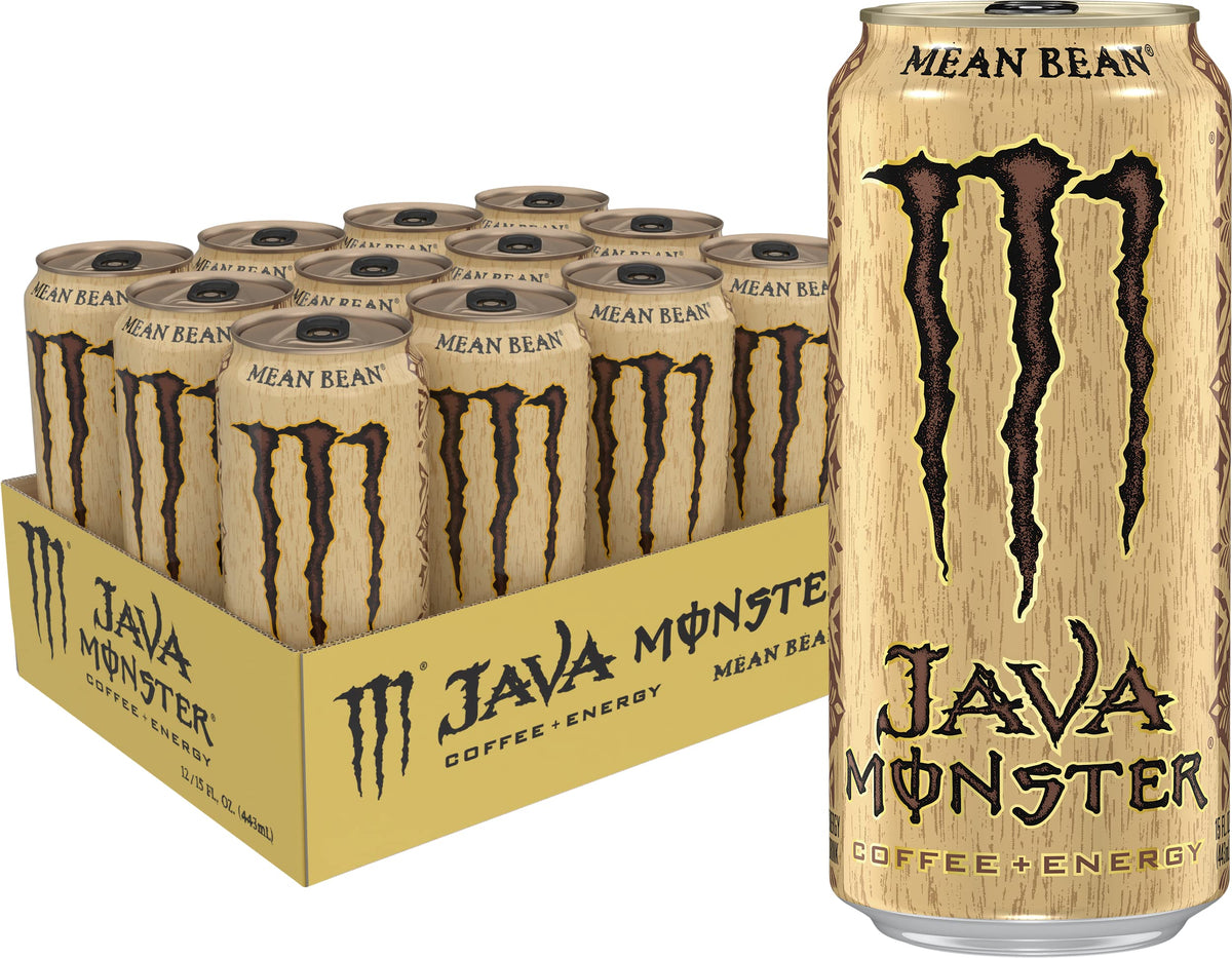 Monster lata frente mostrando diseño y sabor vainilla, ideal por su conveniencia