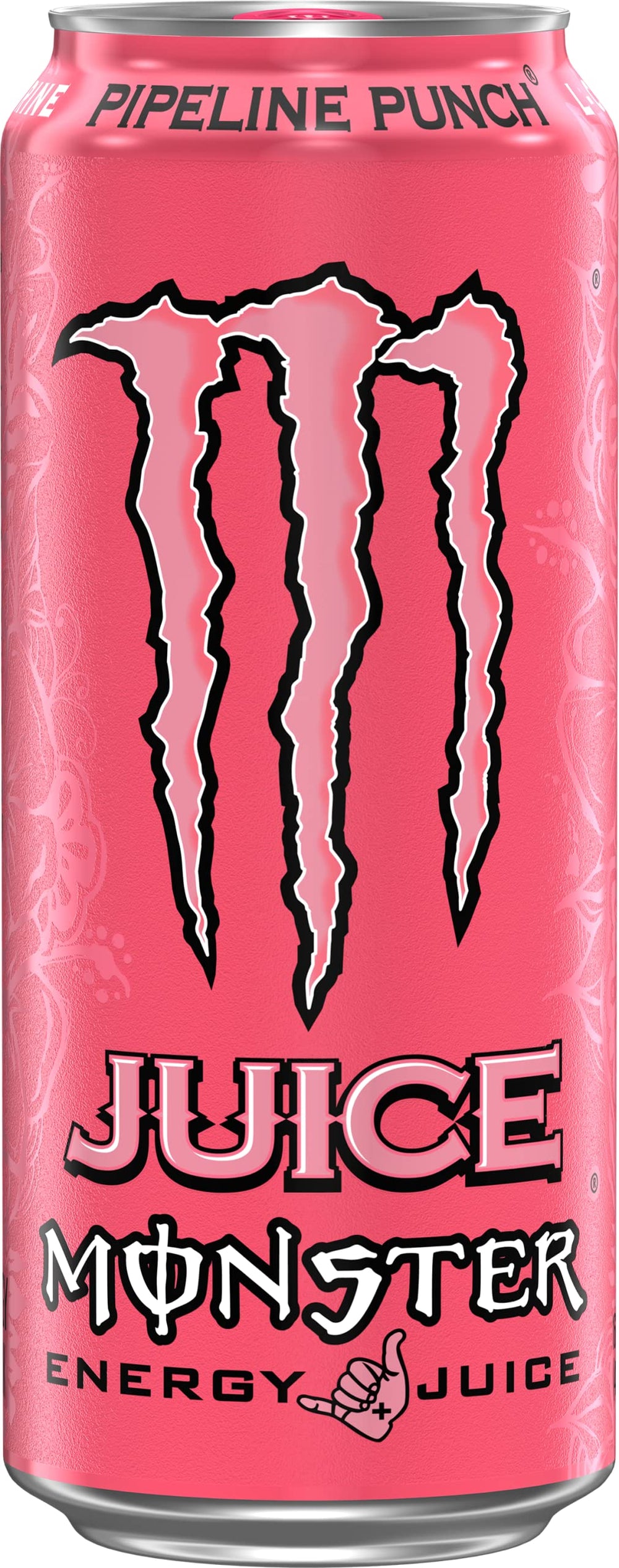 Detalle del líquido burbujeante de Monster mostrando textura refrescante