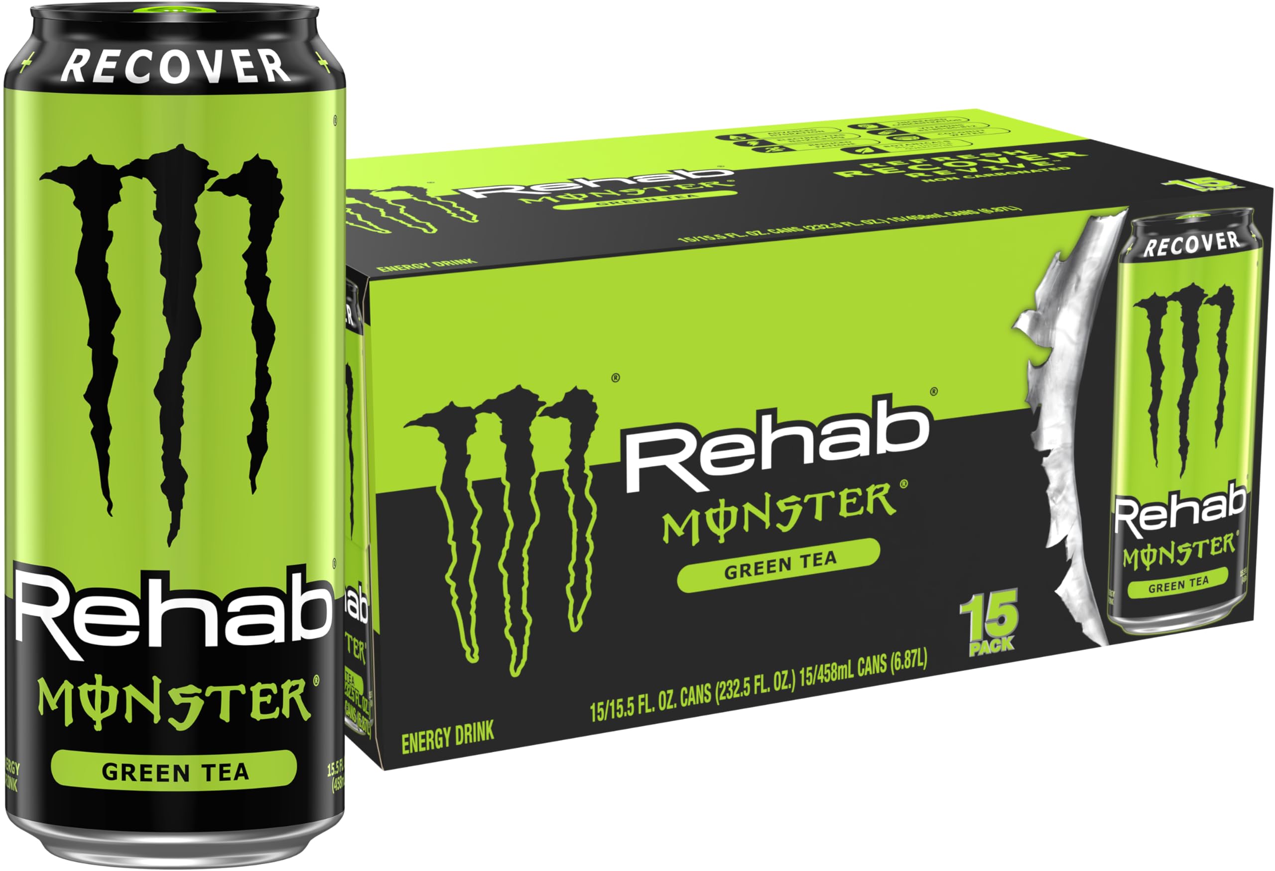 Monster lata frontal mostrando diseño y beneficios de hidratación