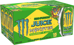 Monster Rio Punch primer plano de textura mostrando jugo y color intenso
