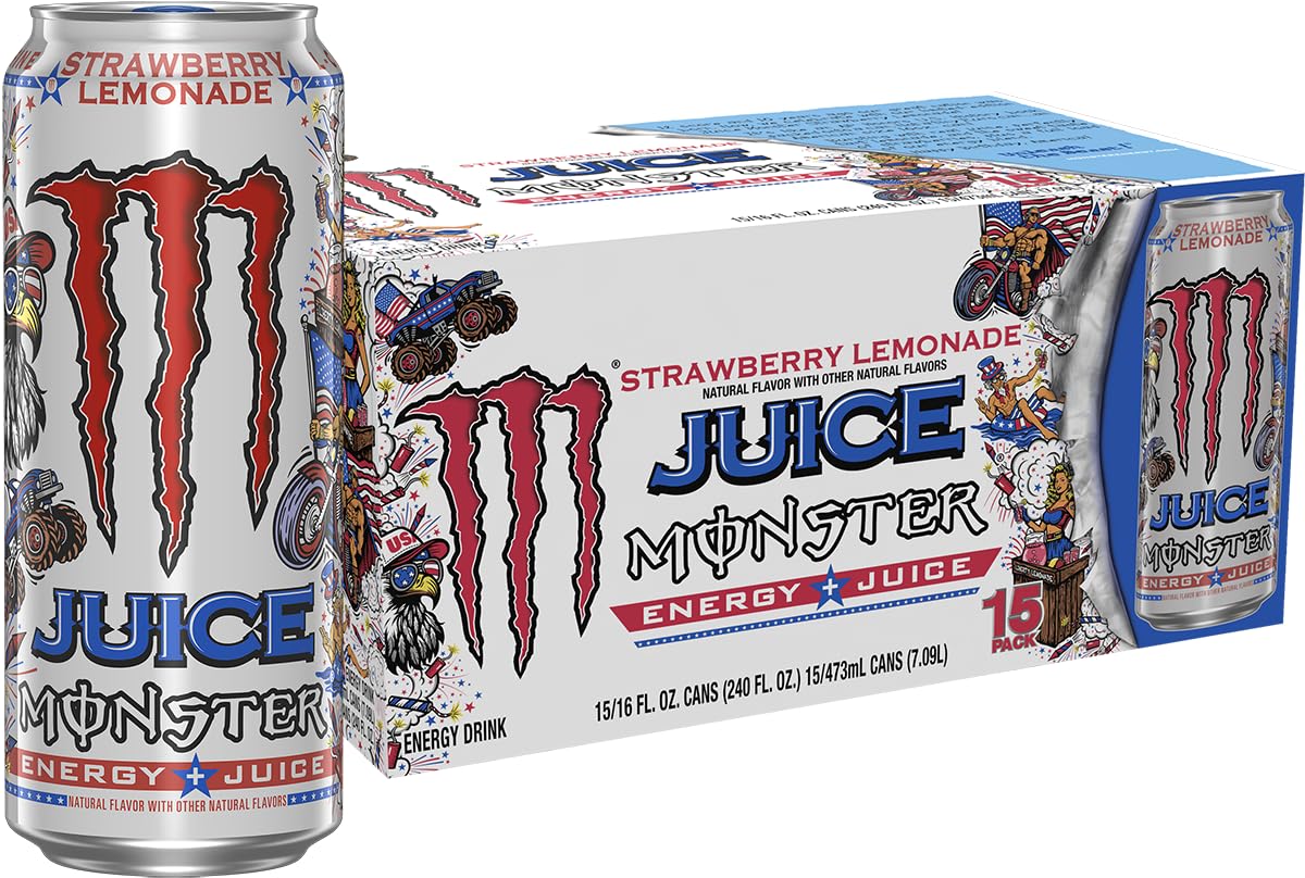 Monster lata frontal mostrando diseño y tamaño grande con energía