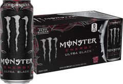 Monster Ultra Black lata frontal mostrando diseño y beneficio refrescante