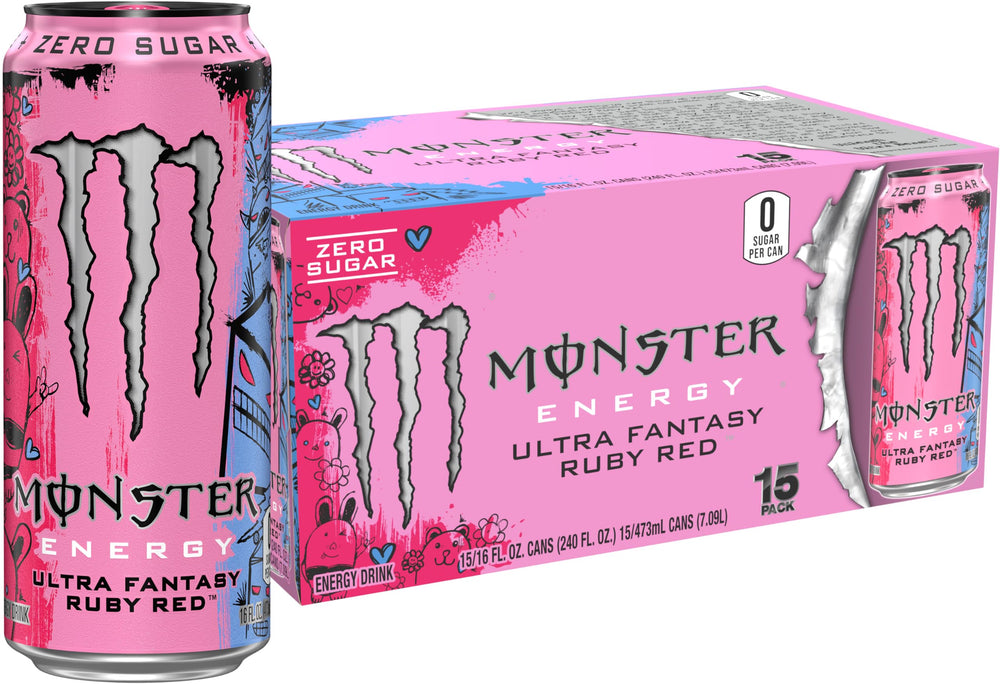 Monster lata frontal con diseño de Pinky Taylor y atractivo visual