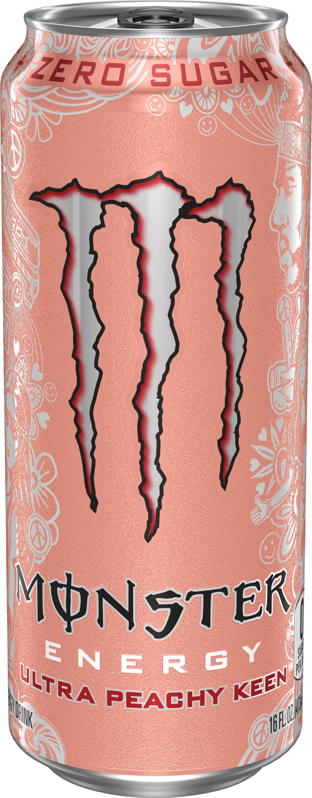 Monster Ultra Peachy Keen primer plano del líquido y espuma para apreciar textura