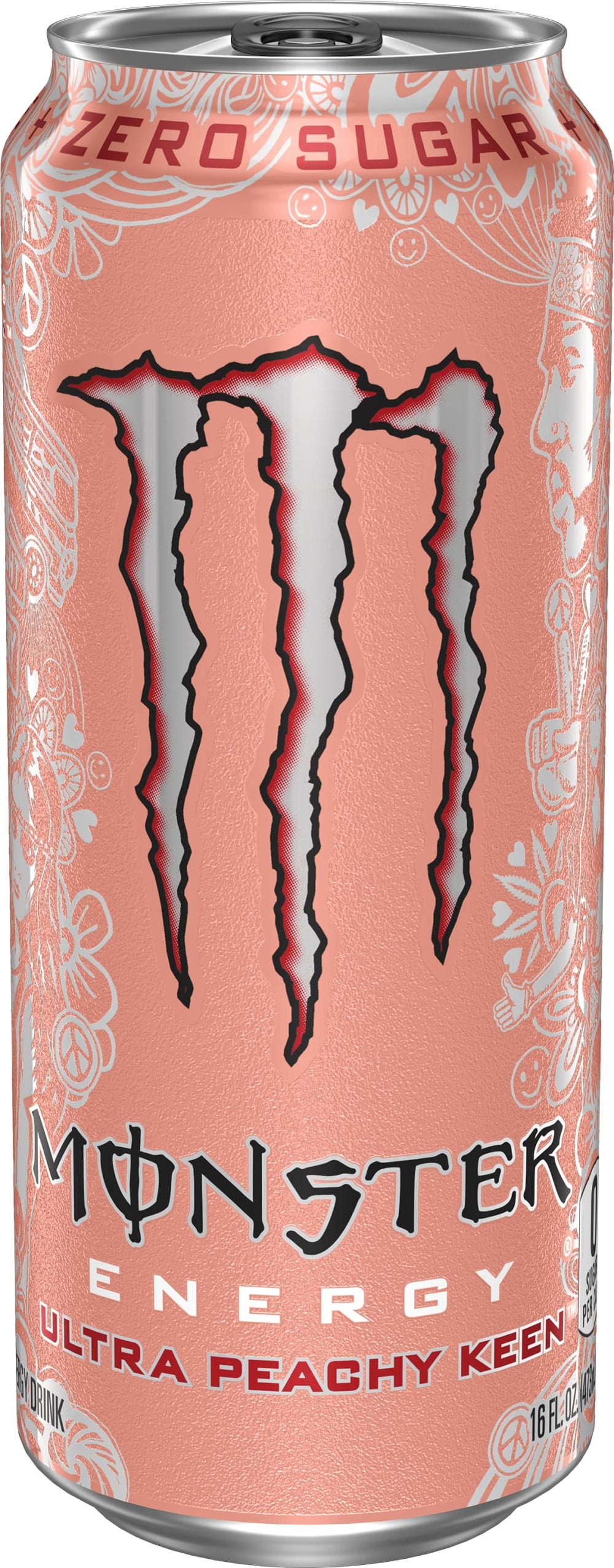 Monster Ultra Peachy Keen primer plano del líquido y espuma para apreciar textura