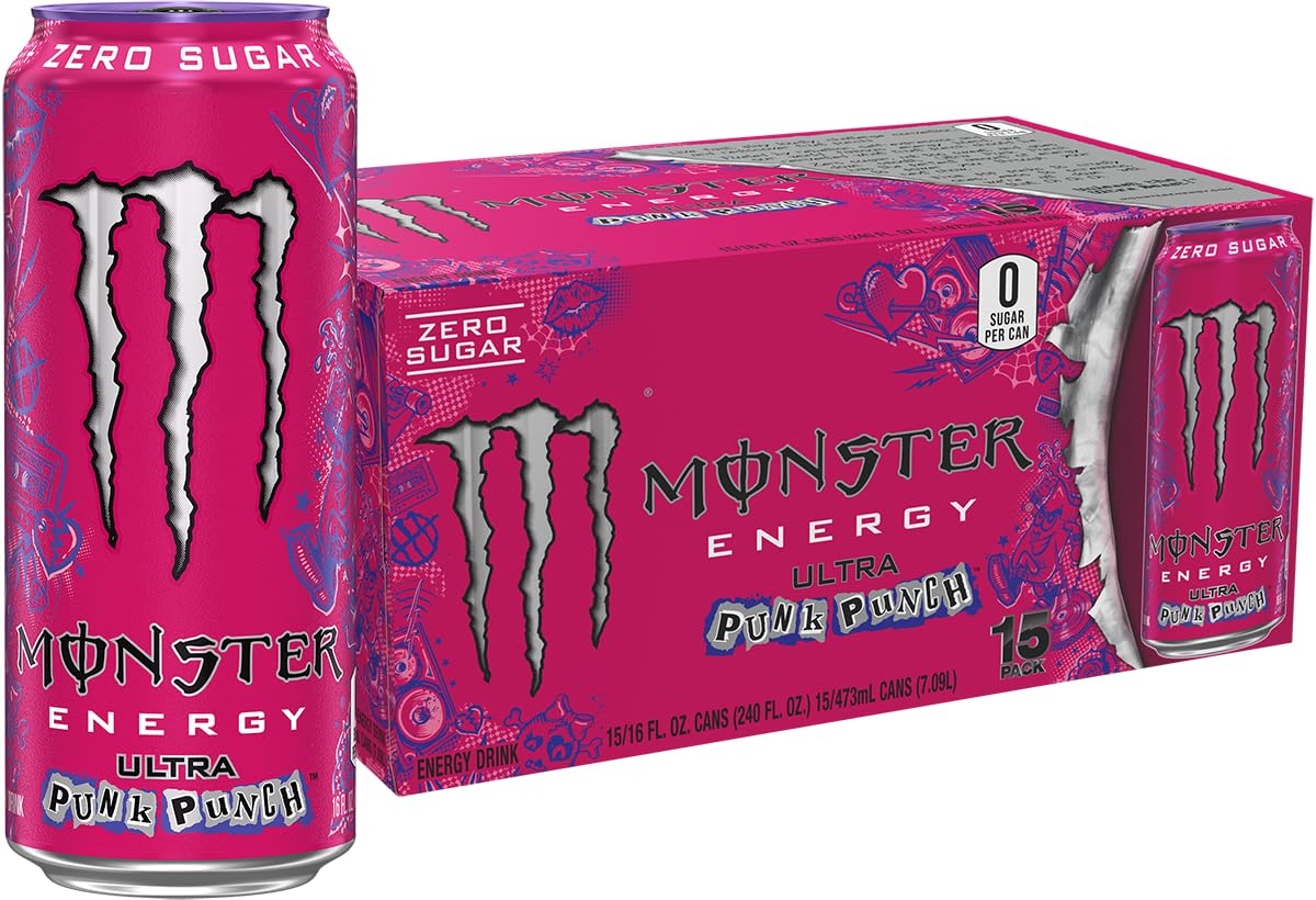 Monster Ultra Punk Punch lata frontal, presentación clara y energética