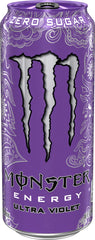 Detalle de la espuma y textura carbonatada de Monster Ultra Violet para refresco inmediato