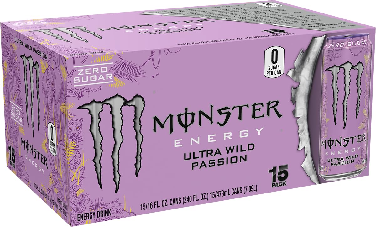Monster Ultra Wild Passion detalle de la lata que resalta la textura y calidad