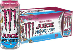 Monster Viking Berry lata frente, muestra sabor y energía frutal