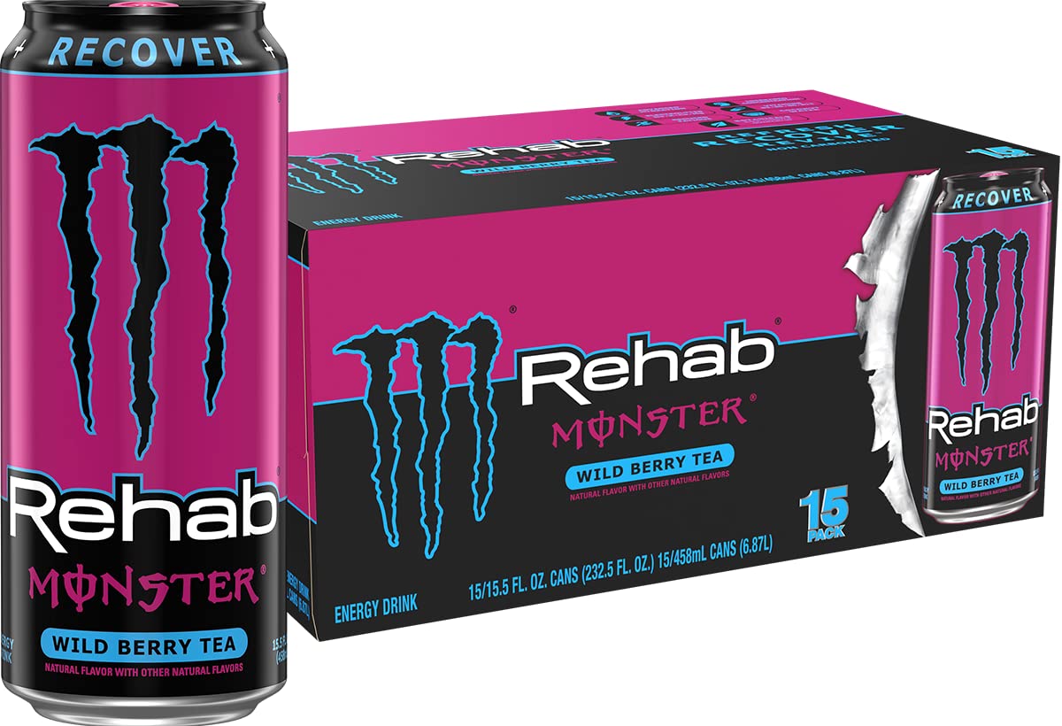 Monster lata frontal mostrando diseño y sabor wild berry