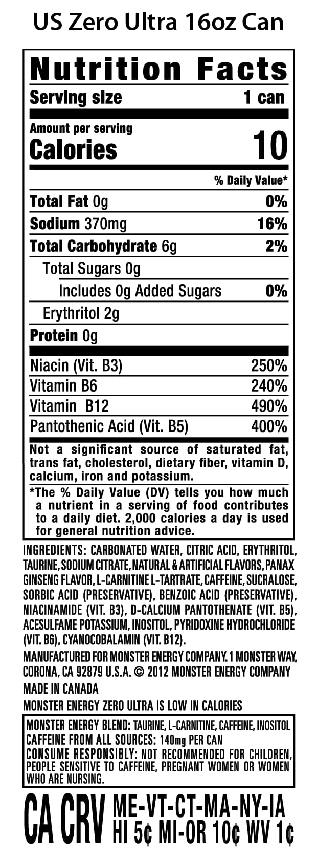 Detalle de la textura espumosa y carbonatación de Monster Zero Ultra que sugiere frescura