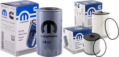 Mopar kit de filtros frontal mostrando ajuste OEM y protección del motor