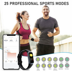 Moremore reloj en uso durante carrera mostrando ritmo y calorías quemadas