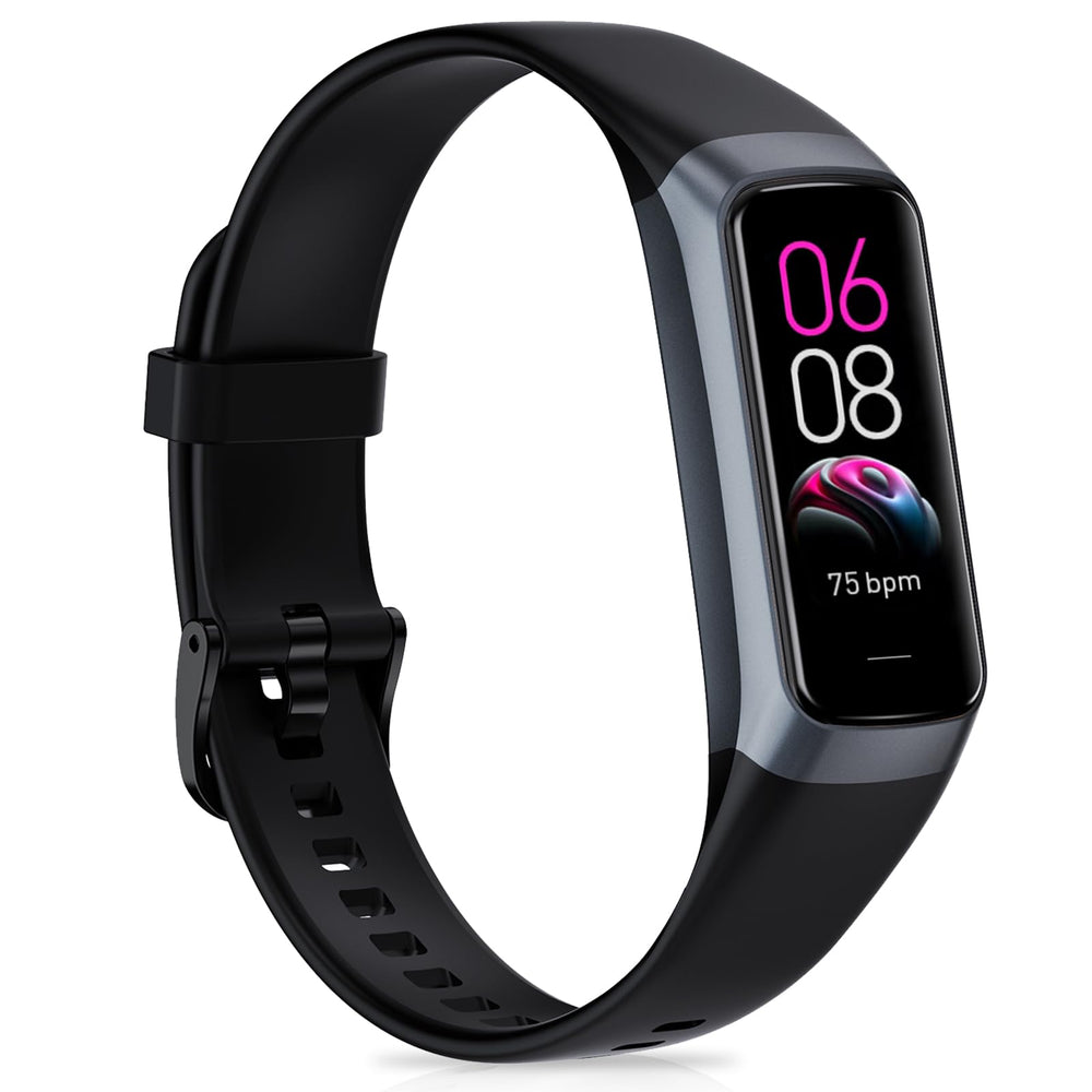 Moremore vista frontal del reloj mostrando la esfera principal y notificaciones