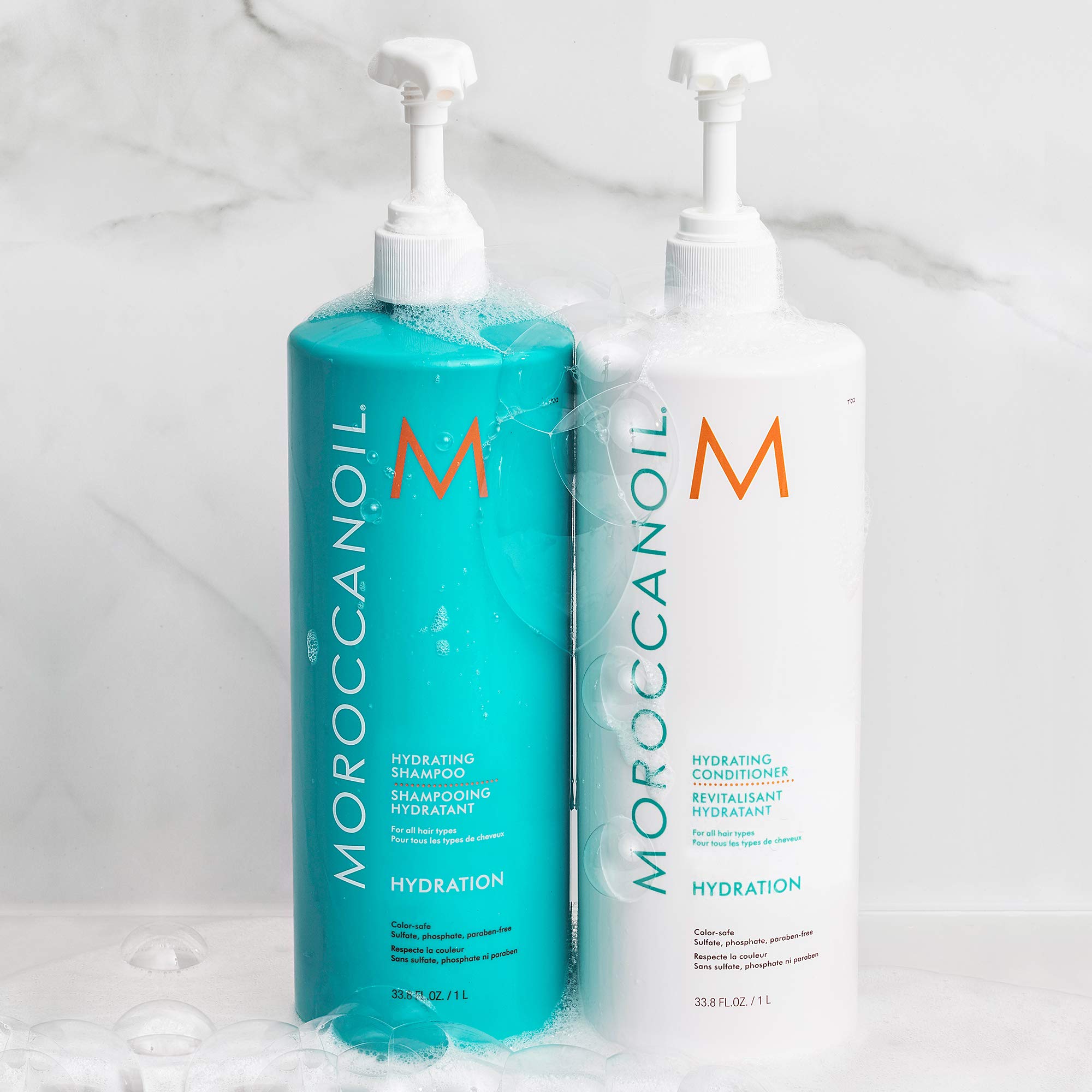 Moroccanoil cabello lavado y brillante mejorando la manejabilidad