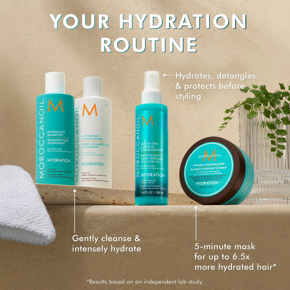 Moroccanoil demostración de rutina de lavado con mejora de manejabilidad