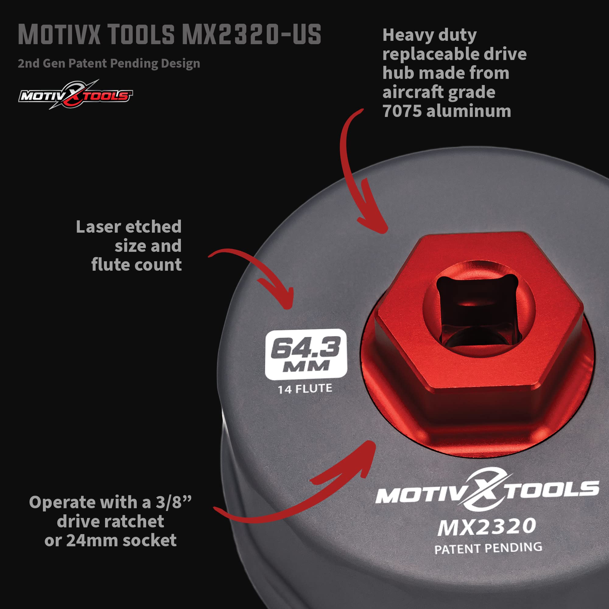 Motivx Tools herramienta en uso quitando tapa de filtro sin dañar pestañas