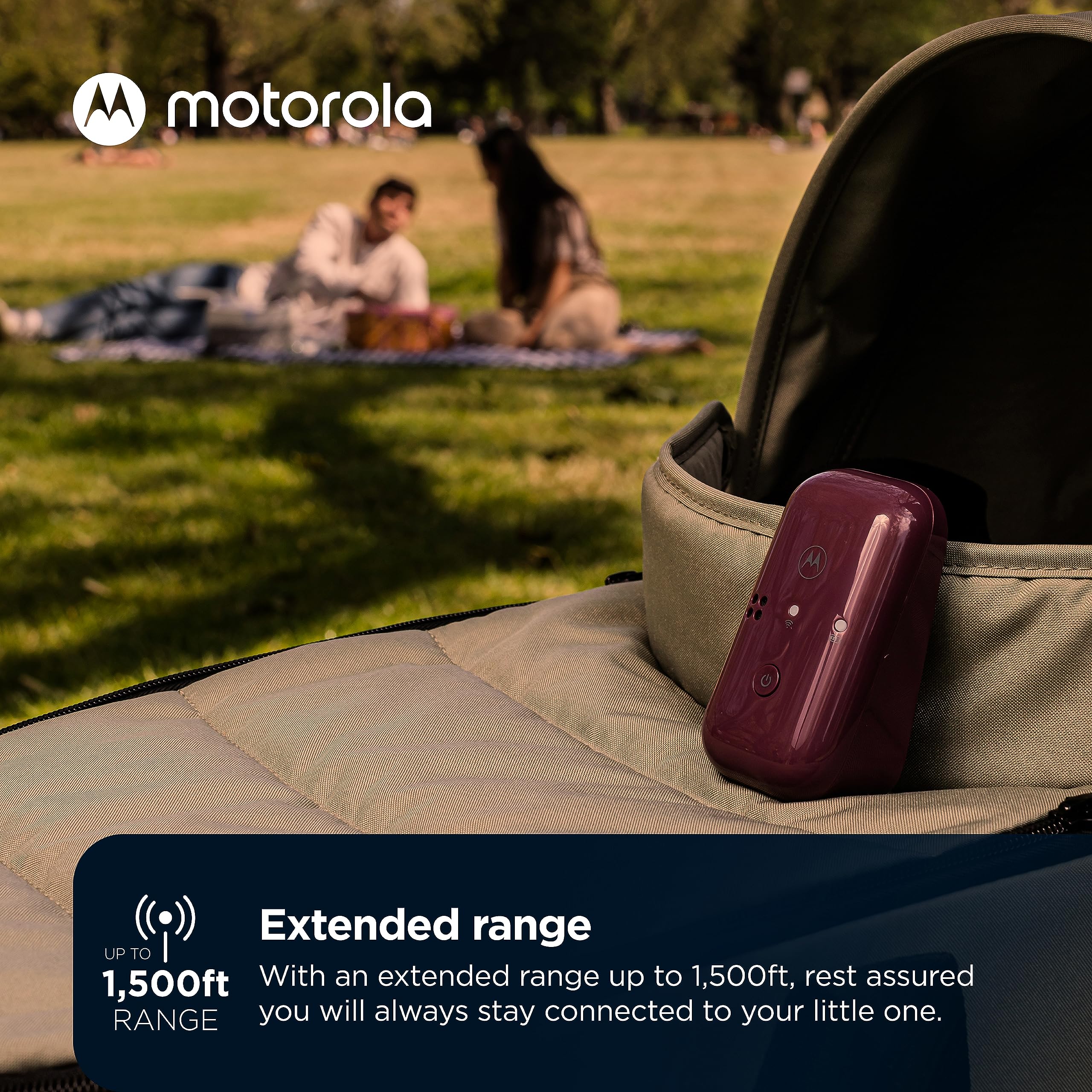 Motorola Nursery PIP12 kit empaquetado listo para viaje, fácil de transportar