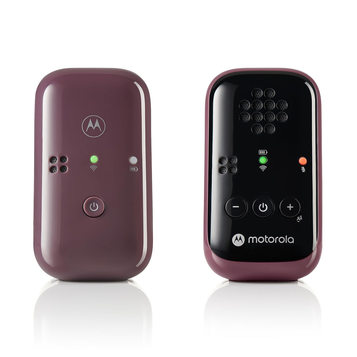 Motorola Nursery PIP12 frontal mostrando unidades y controles, vigilancia fiable