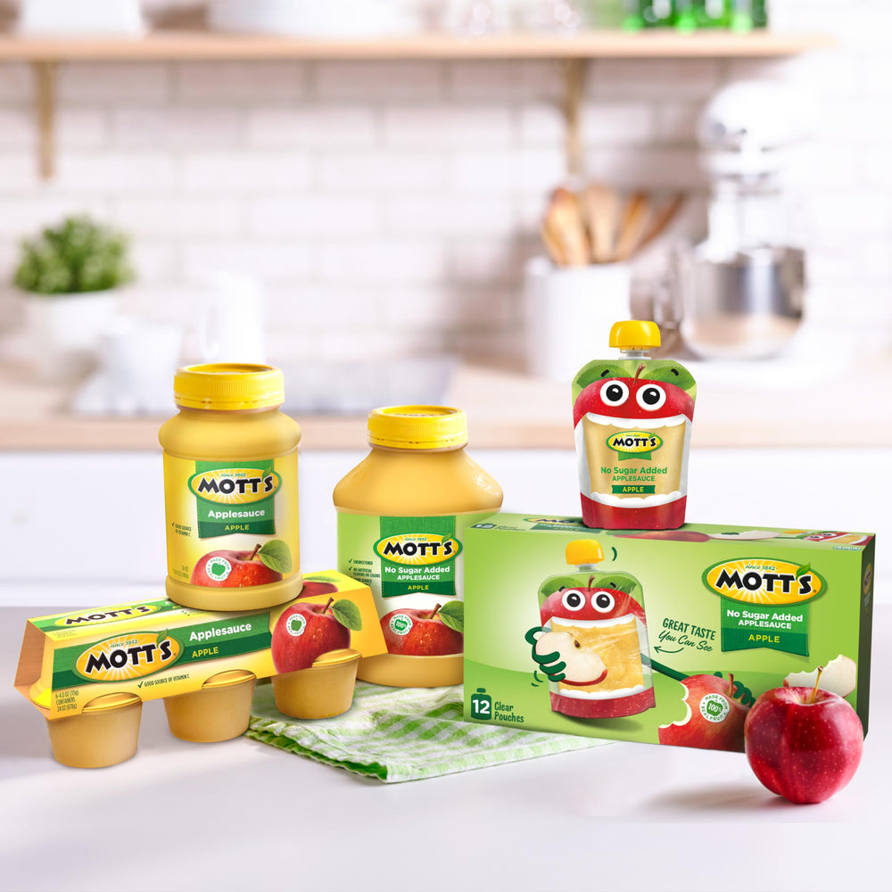 Mott's usado en receta horneada como sustituto húmedo y sabroso