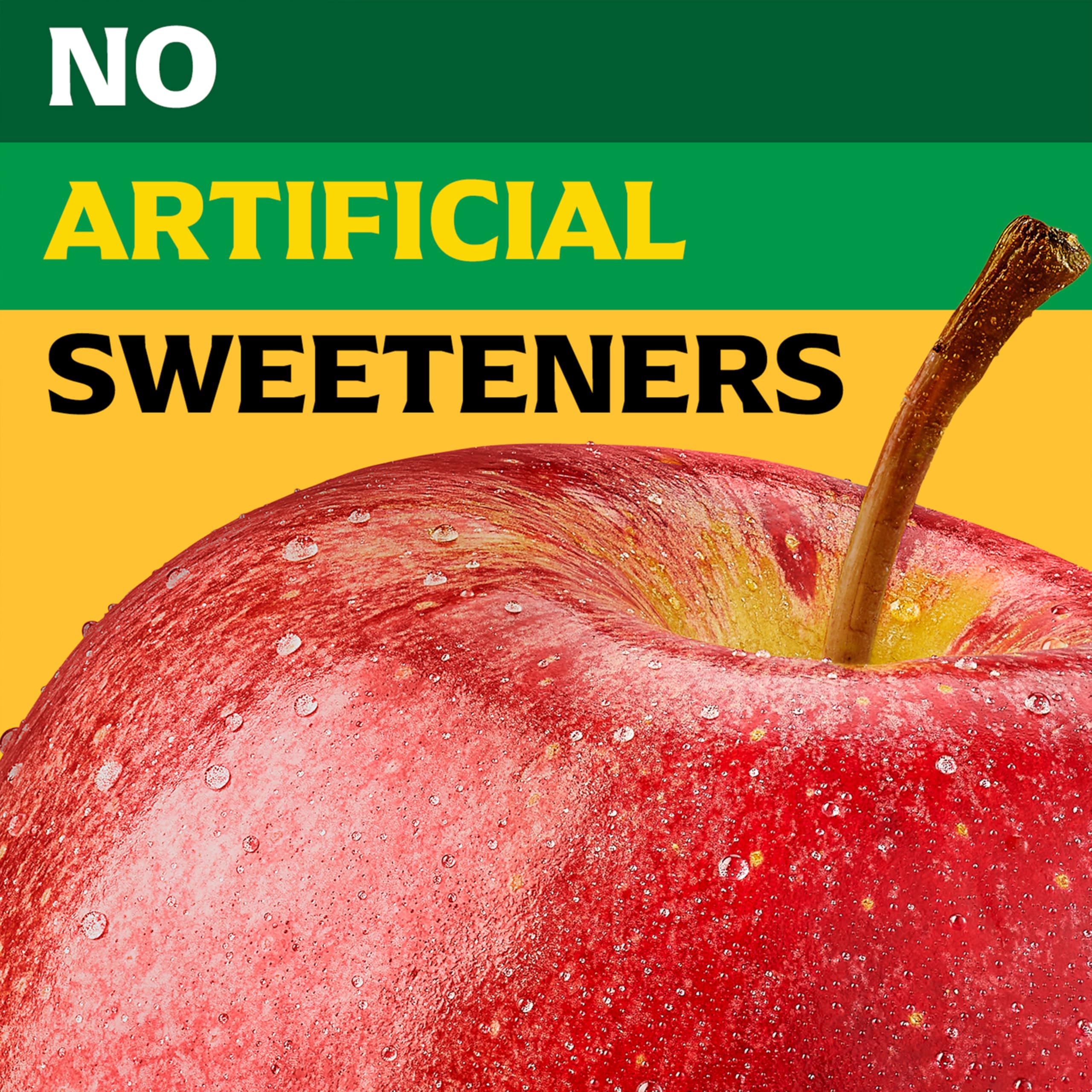 Mott's etiqueta nutricional en detalle mostrando vitamina C y sin azúcares añadidos