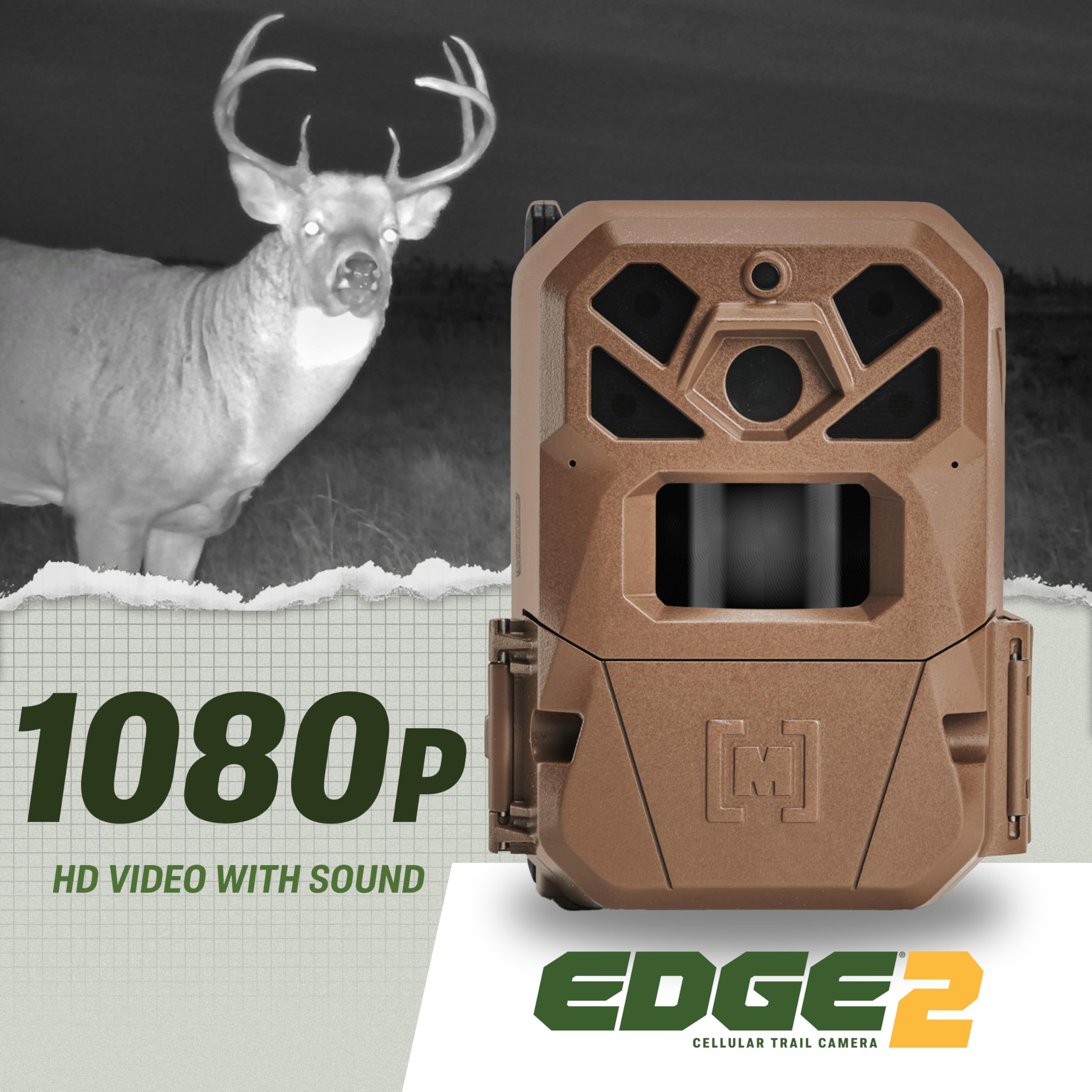 Moultrie EDGE 2 comparado con persona para escala y portabilidad