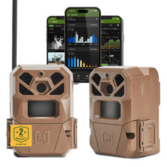 Moultrie EDGE 2 frontal del paquete mostrando diseño y montaje fácil