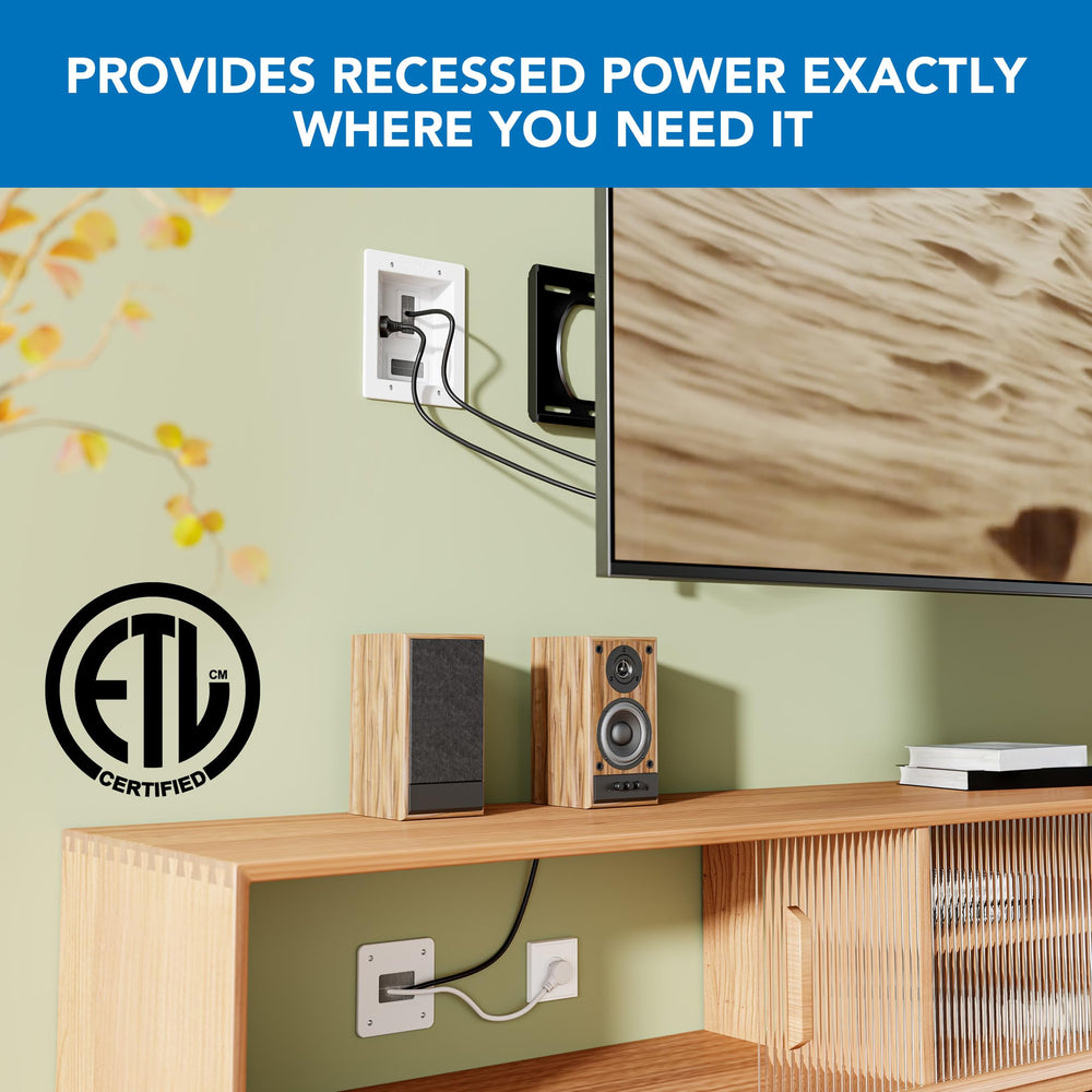 Mount-It! cable de alimentación de 9 ft extendido para mayor alcance y flexibilidad