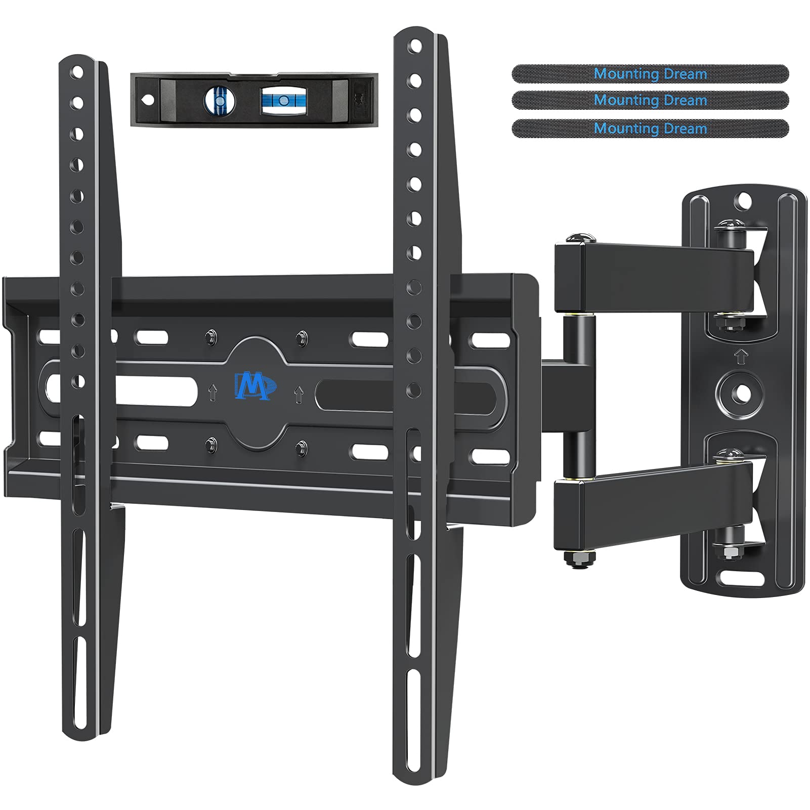 Mounting Dream vista frontal del soporte mostrando ajuste y ahorro de espacio