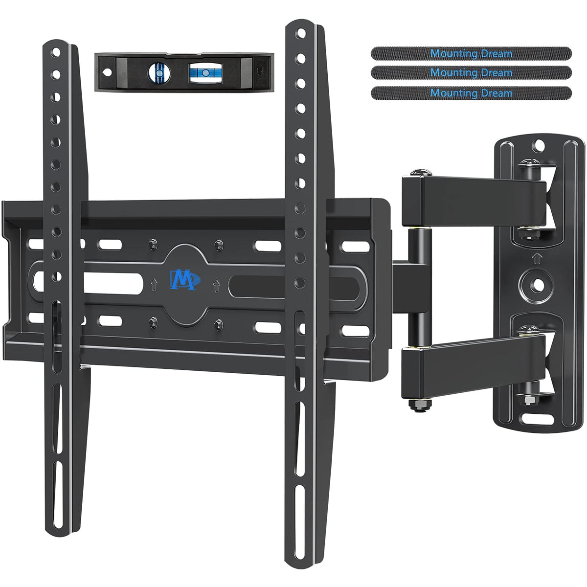 Mounting Dream vista frontal del soporte mostrando ajuste y ahorro de espacio