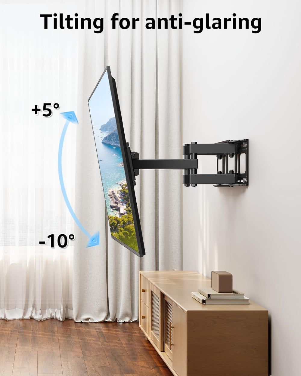 MOUNTUP detalle de los brazos articulados para ajuste flexible