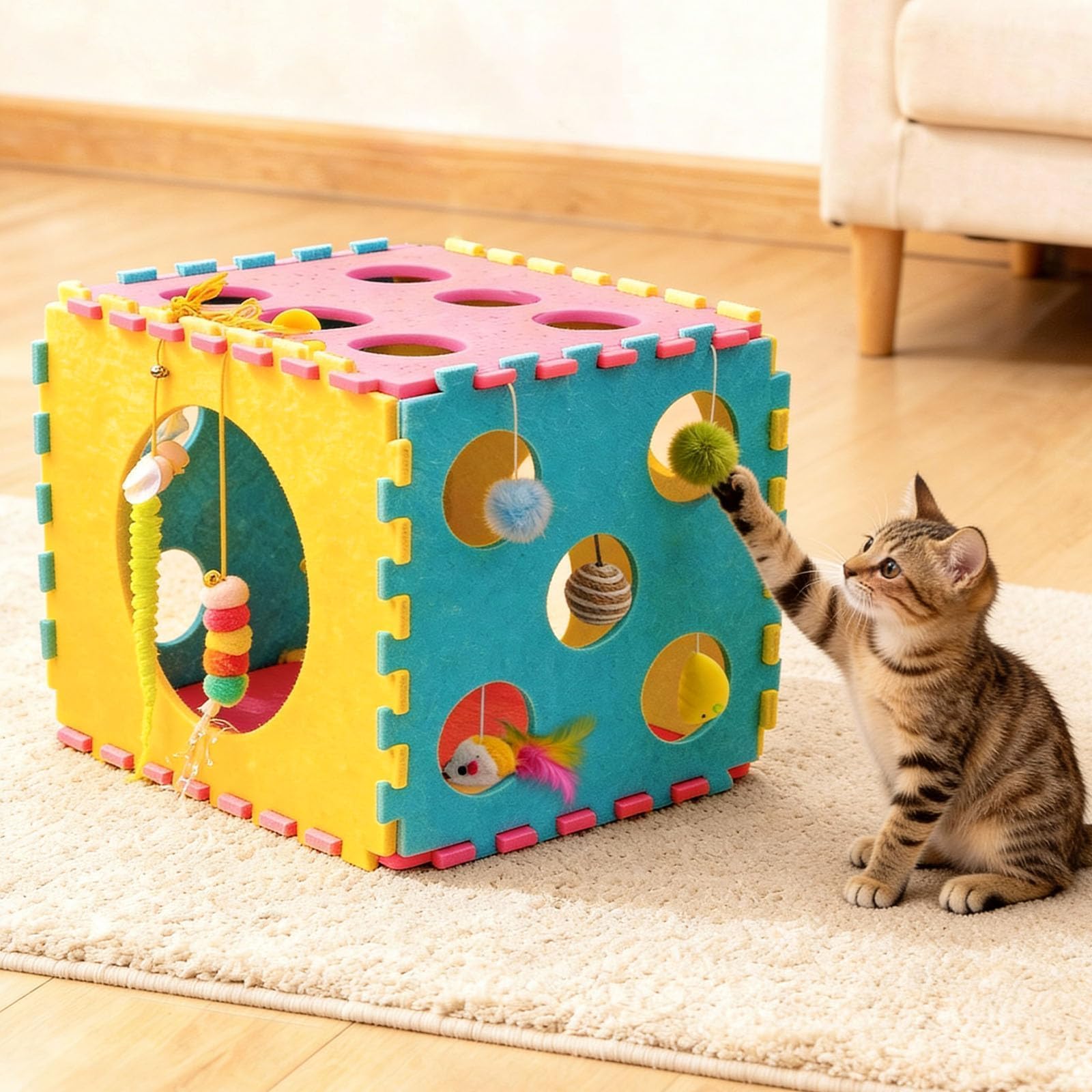 MOYMO colección de juguetes variados que mantiene al gato entretenido