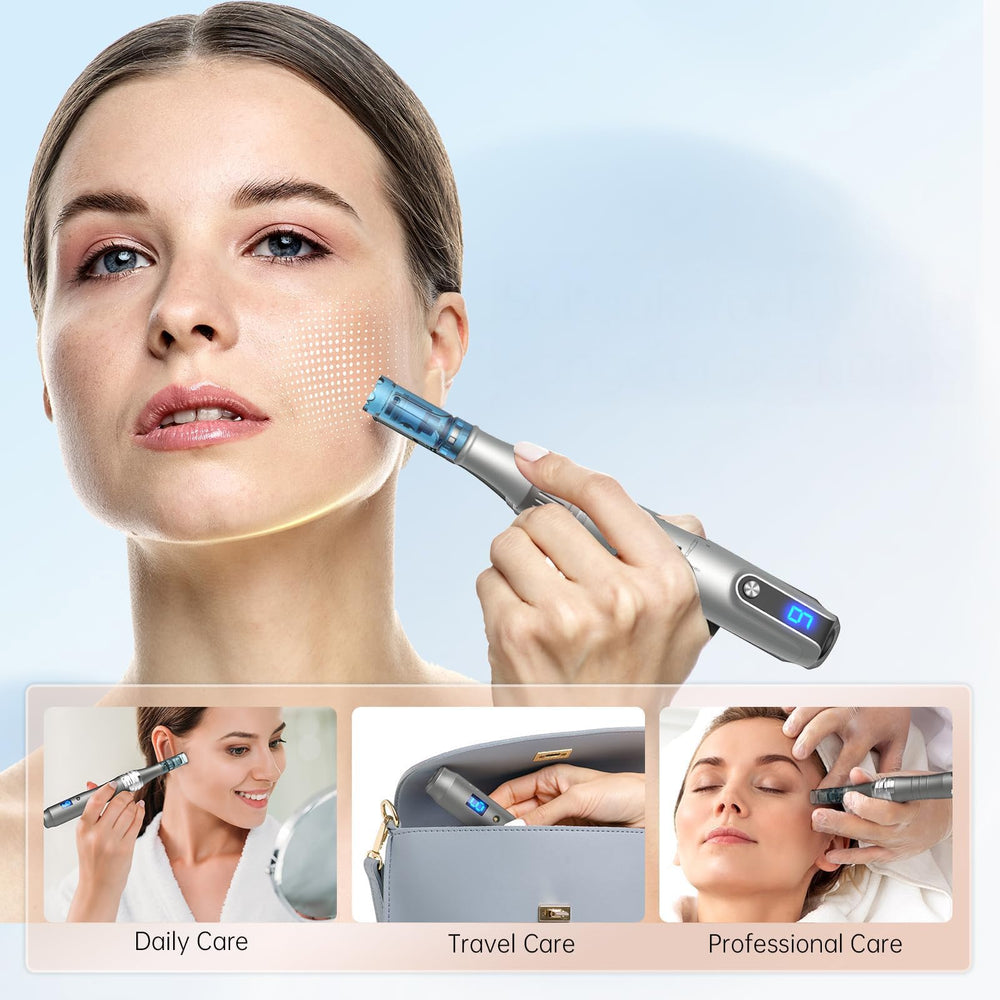 MPK cartucho en uso facial demostrando aplicación suave y mejora de textura