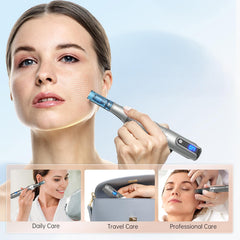 MPK cartucho en uso facial demostrando aplicación suave y mejora de textura